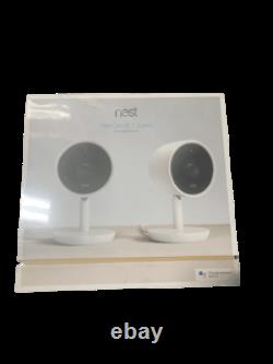 Nest Cam IQ Indoor Full HD Wired Smart Home Security Camera (2-Pack), White