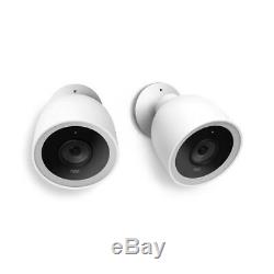 Nest NC4200US Cam IQ Outdoor Smart Wi-Fi Security Camera 2 Pack White