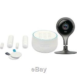 Nest Secure Alarm System with Google Nest Cam Indoor Security Camera BEC1400-US