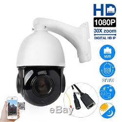 Network 30XOptical Zoom Outdoor CCTV PTZ HD 1080P IP Camera Dome Security IR Cam