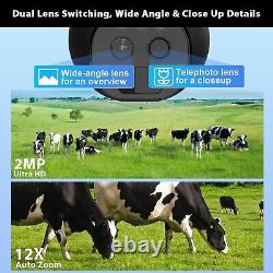 New 4G LTE Cellular Security Camera Dual-Lens Outdoor Solar Cam 12x Hybrid Zoom