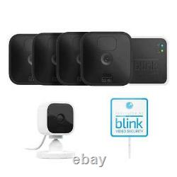 New Blink 5 Camera System 4 Outdoor Battery Powered Cameras 1 Mini Cam Yard Sign