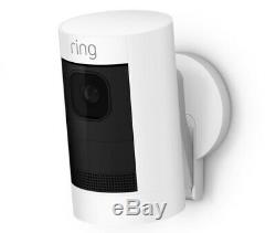 New RING STICK UP CAM Battery White Wireless Security Camera 8SS1S8-WEN0