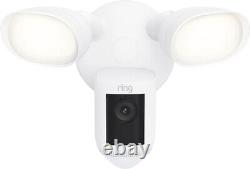 New Ring Floodlight Cam Wired Pro Outdoor 1080p Security Camera White