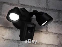New Ring Floodlight Outdoor Wi-Fi Motion Activated Security Cam Camera Black
