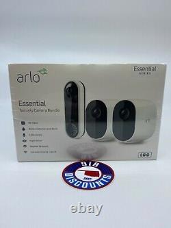 NewithSealed Arlo Essential Security Cam Bundle 2 Cameras 1 Video Doorbell VMK2260