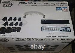 Night Owl 1080p HD Wired Security System 16 Channel DVR Spotlights 8 Cam 1TB HDD