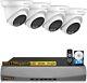 OOSSXX Full HD 5MP Definition Wired Security Camera System 4 Cams NVR 8 Channels