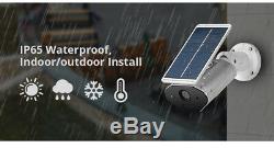 Outdoor Wireless Security Camera Solar-Powered HD Video Rechargeable Battery Cam