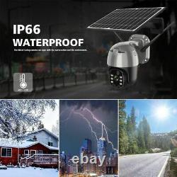 PTZ Waterproof 4G Solar Camera SIM Card Color Night WiFi 1080P CCTV Surveillance