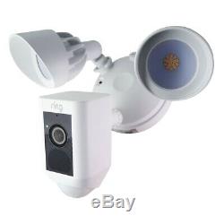 Ring Flood Light Cam Motion Activated Camera & Floodlight with Speaker White
