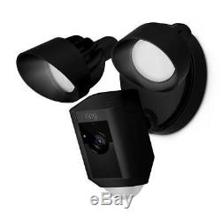 Ring Floodlight Cam Black Hardwired Outdoor Security Camera R8SFP7-BEN0