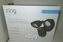 Ring Floodlight Cam Motion Activated Security Cam & Floodlight withSiren Black NEW