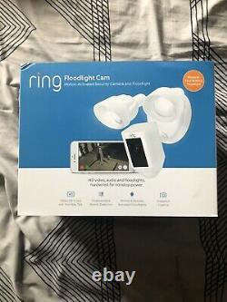Ring Floodlight Cam Motion Activated Security Camera & Floodlight White Sealed