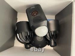 Ring Floodlight Cam Motion-Activated Security Camera Wired Black Open Box