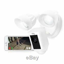 Ring Floodlight Cam Outdoor Security Camera with Siren White