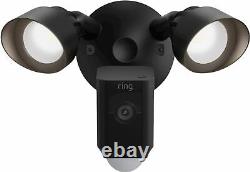 Ring Floodlight Cam Plus Outdoor Wired 1080p Surveillance Camera Black
