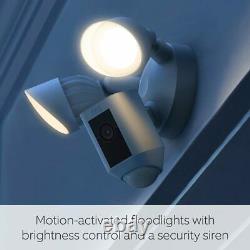 Ring Floodlight Cam Plus White- Outdoor Security Camera with Flood Light