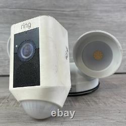 Ring Floodlight Cam White 2.4GHz Wired Motion Detection Outdoor Security Camera