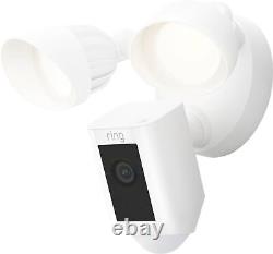 Ring Floodlight Cam Wired Plus 1080p Outdoor WiFi Camera with Night Vision White