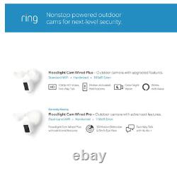 Ring Floodlight Cam Wired Pro Outdoor 1080p Security Camera in White New