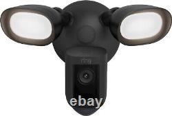 Ring Floodlight Cam Wired Pro Outdoor Wireless 1080p Surveillance Camera Black