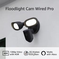 Ring Floodlight Cam Wired Pro with Bird's Eye View and 3D Motion Detection