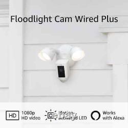 Ring Floodlight Cam Wired plus Smart Security Video Camera with 2 LED Lights