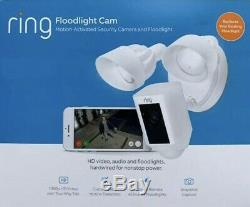Ring Floodlight Camera Motion-Activated HD Security Cam 2-Way Talk, White