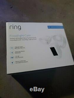Ring Floodlight Camera Motion-Activated HD Security Cam 2-Way Talk, White