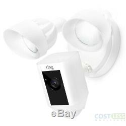 Ring Floodlight Camera Motion-Activated HD Security Cam 2-Way Talk White 4 pack