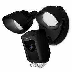Ring Floodlight Camera Motion-Activated HD Security Cam Alarm, Black, Alexa