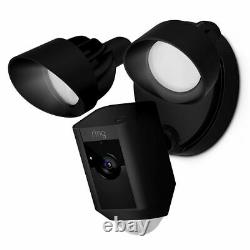 Ring Floodlight Camera Motion-Activated HD Security Cam Two-Way Talk Black New