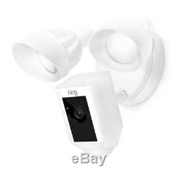 Ring Floodlight Camera Motion-Activated HD Security Cam Two-Way Talk White