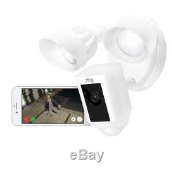 Ring Floodlight Camera Motion-Activated HD Security Cam Two-Way Talk White