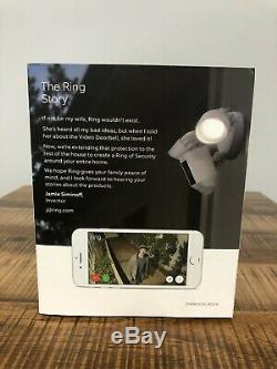 Ring Floodlight Camera Motion-Activated HD Security Cam Two-Way Talk White New
