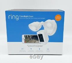 Ring Floodlight Camera Motion-Activated HD Security Cam Two-Way Talk White New