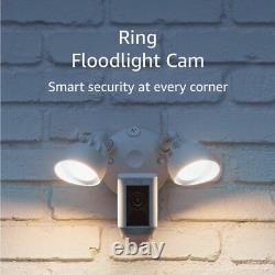 Ring Floodlight Camera Motion-Activated HD Security Cam Two-Way Talk and Siren A