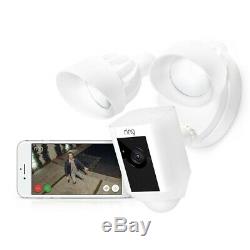 Ring Floodlight Camera Motion-Activated HD Security Cam Two-Way Talk withSiren WHT