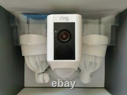 Ring Floodlight Camera White Motion-Activated HD Alarm & 2-Way Talk Security Cam