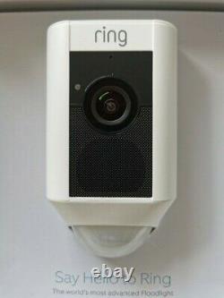 Ring Floodlight Camera White Motion-Activated HD Alarm & 2-Way Talk Security Cam