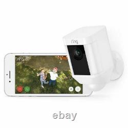 Ring Security Surveillance Camera Spotlight Cam WIRED Battery HD White