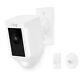 Ring Smart Home Security Spotlight Camera + Mount white hardwired 1080p HD DIY