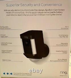 Ring Spotlight CAM Battery HD Security with Two-Way Talk & Siren BLACK
