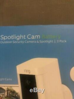 Ring Spotlight Cam 2 Pack Battery Wireless Camera White