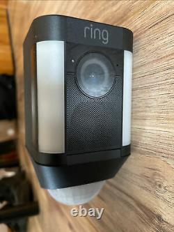 Ring Spotlight Cam Battery Black Pack of 2 With 1 Ring Solar Panel