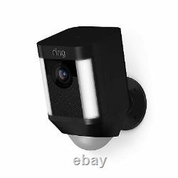 Ring Spotlight Cam Battery HD Security Camera with Two-Way Talk Siren Alarm, Black