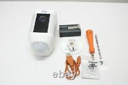 Ring Spotlight Cam Battery HD Security Camera with Two-Way Talk White
