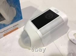 Ring Spotlight Cam Battery Outdoor Rectangle Security Camera, White SB1S7-WEN0
