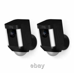 Ring Spotlight Cam Battery Outdoor Security Camera 2-Pack With Solar